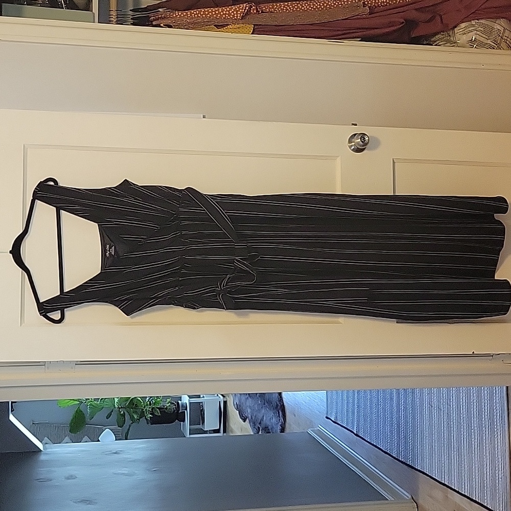 Black and White striped maxi dress